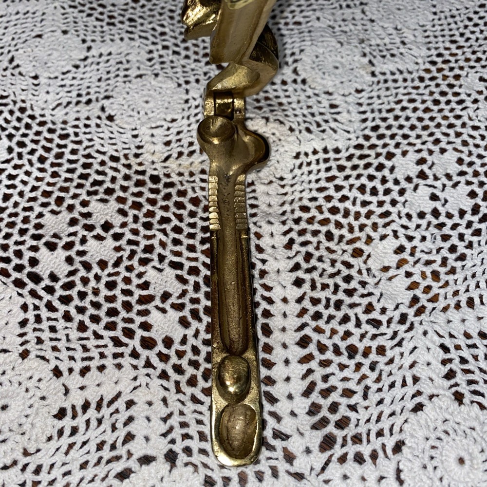 Vintage Solid Brass Squirrel Nut Cracker 6” Heavy Free Shipping!