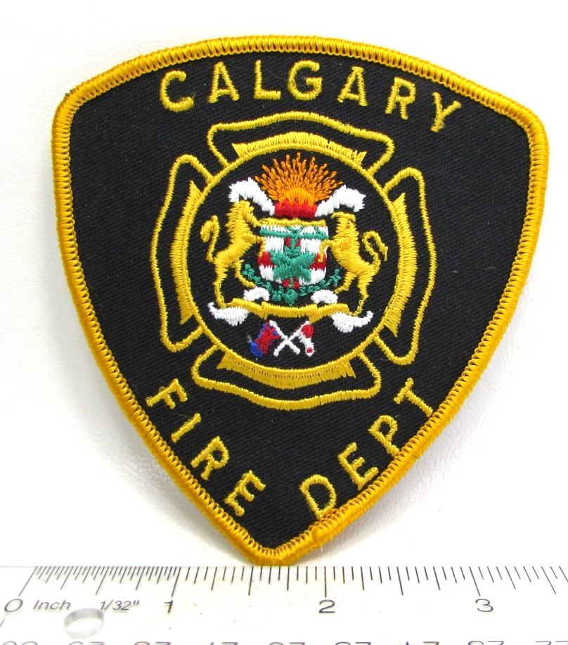 Vintage Calgary Canada Fire Department Jacket Patch Firefighter First Responder
