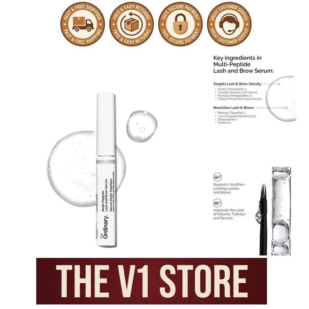 The Ordinary Multi-Peptide Lash & Brow Serum – Thicker, Fuller Lashes in 4 Weeks