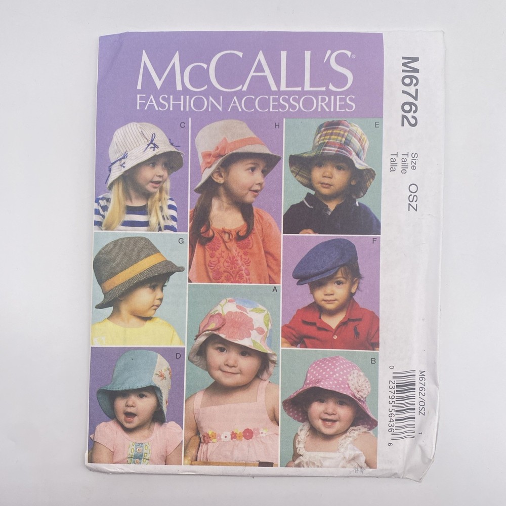 McCalls Sewing Pattern M6762 Toddlers Hat Uncut