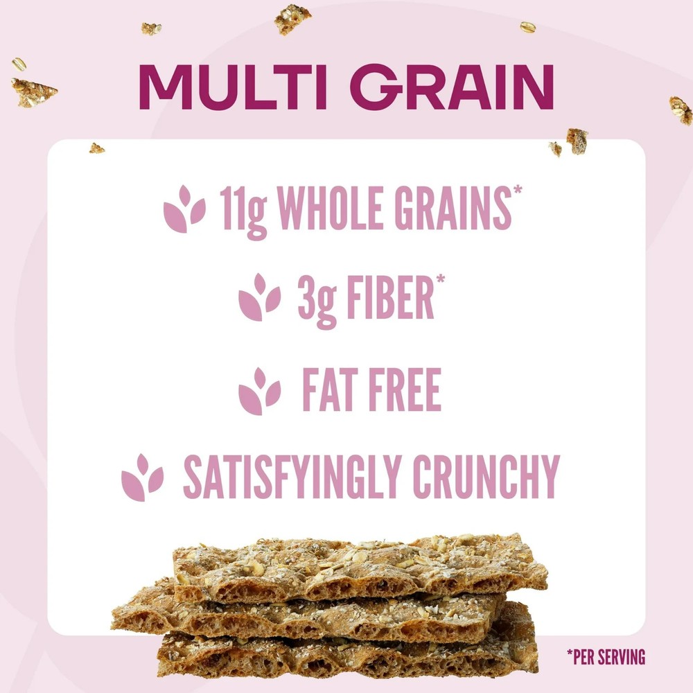 (2 pack) Wasa Multi Grain Crispbread, Multigrain Crackers, Fat Free, 9.7 oz