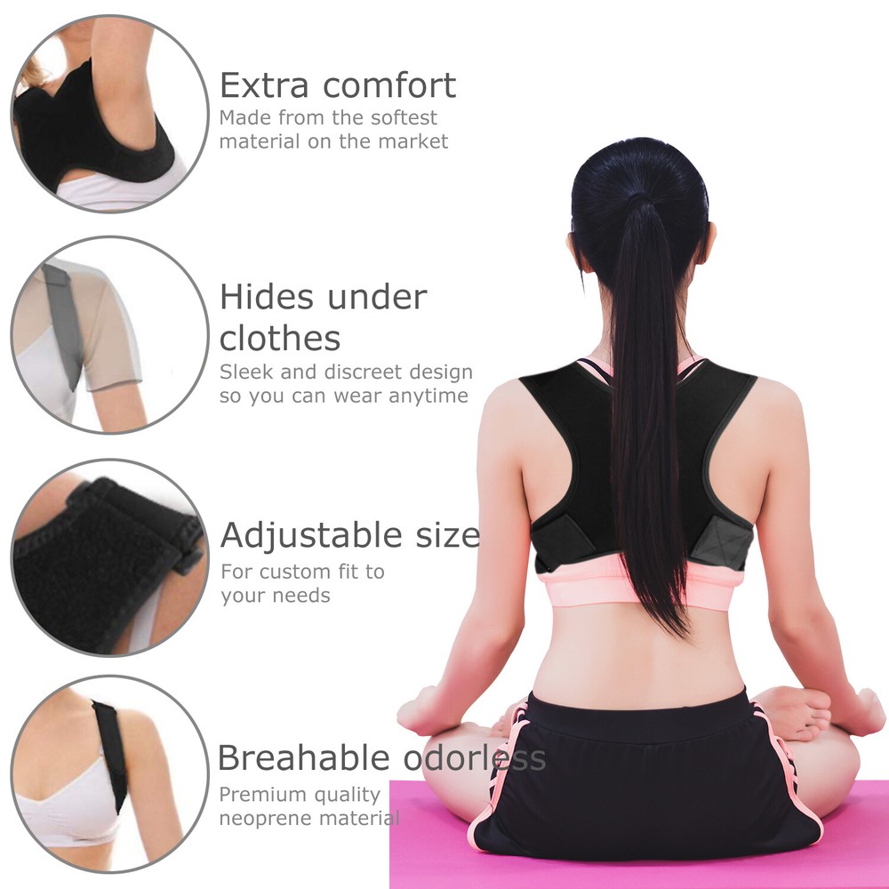 Adjustable Posture Corrector Brace: Gently Pulls Shoulders Back to Relieve Pain