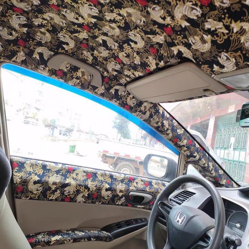 Car Upholstery Headlining Fabric Foam Backed Cloth Multi Pattern Chic