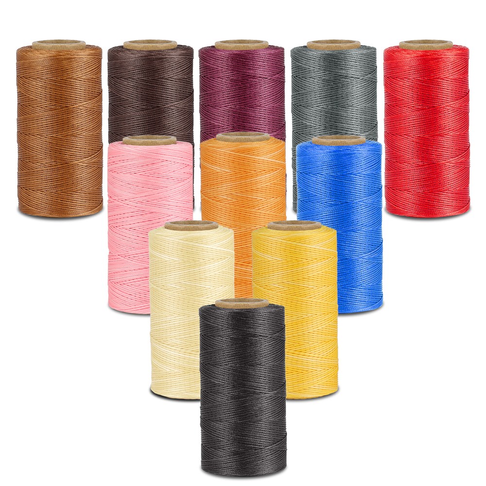 284 Yard 150D Waxed Thread String Cord Sewing DIY Craft Stitching Black & White