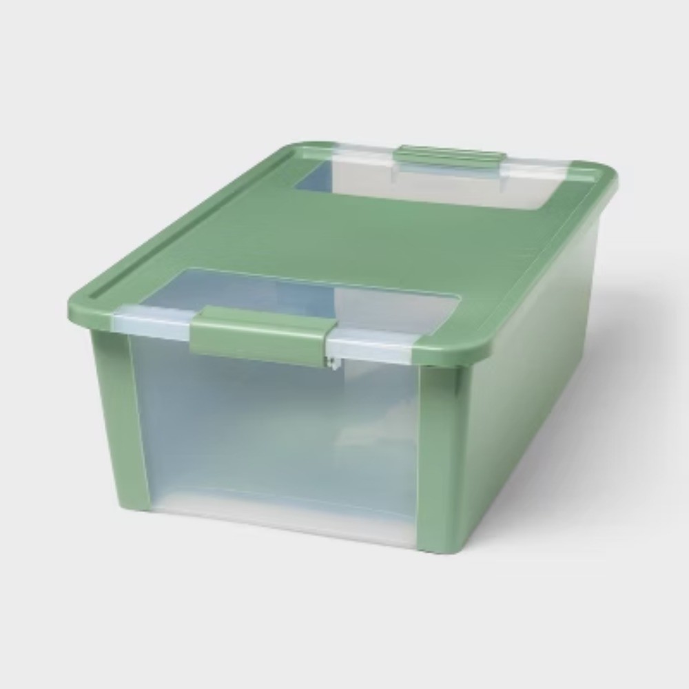 Latching Window Utility Storage Box Medium - Green