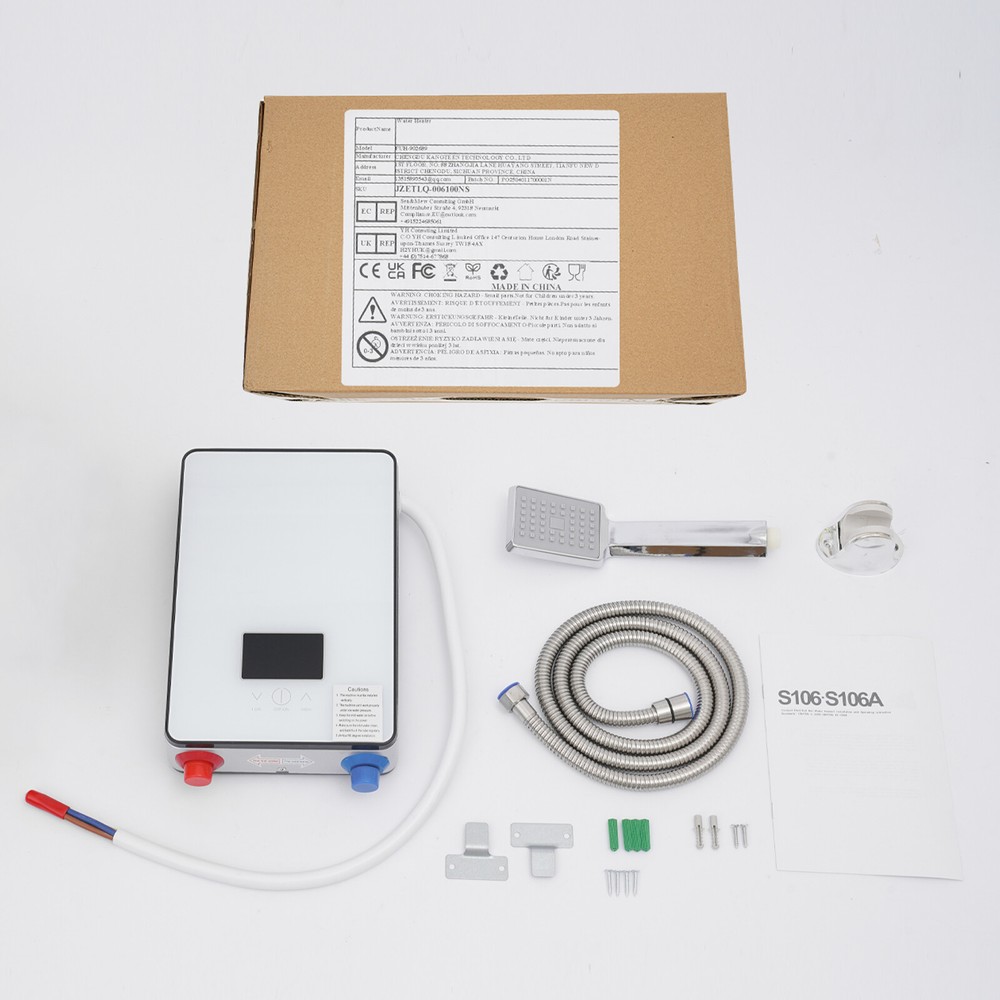 4500W 110V Whole House Electric Tankless Instant Water Heater with Shower Head