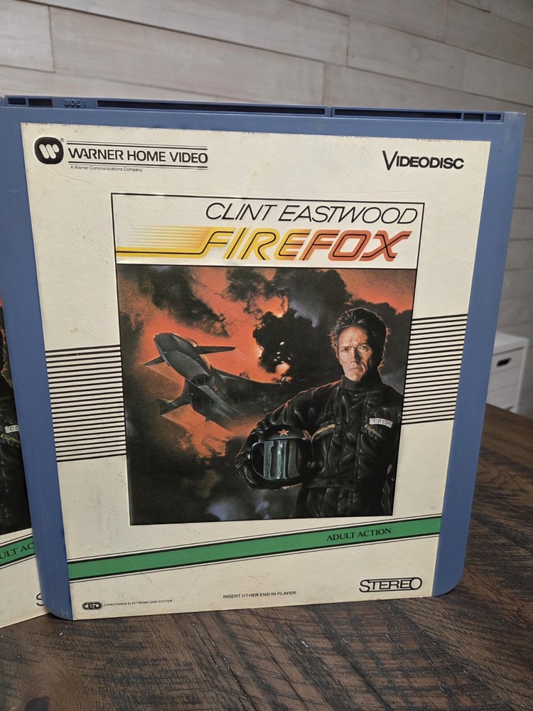 Vintage Firefox (1982) Double CED Videodiscs, VG