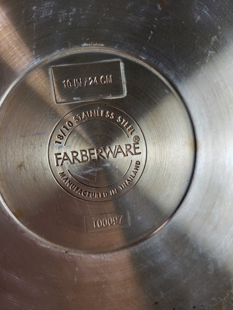 10" Farberware Skillet T00097 18/10 frying pan EUC