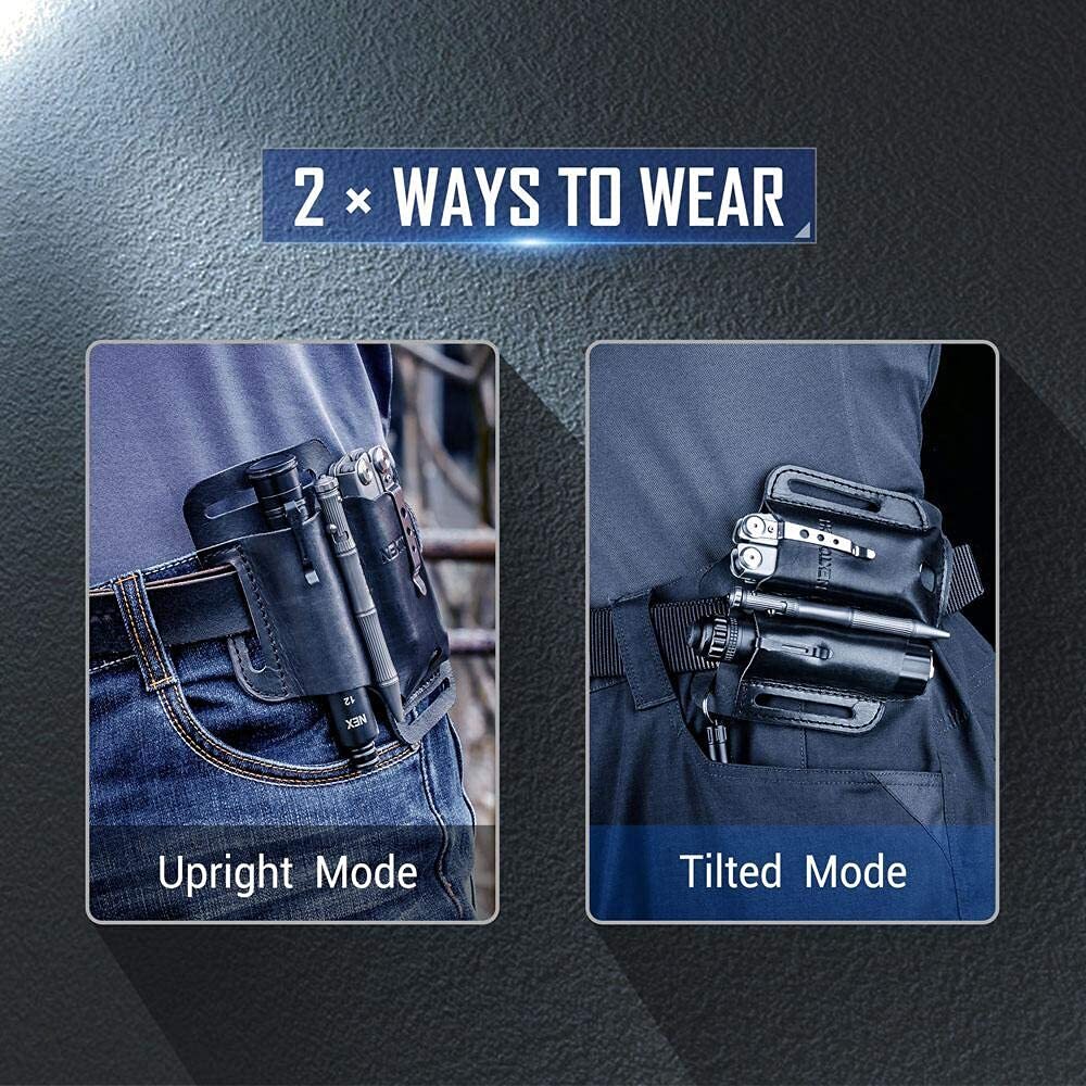NEXTORCH EDC Leather Sheath, Multitools Sheath,Knife Belt Sheath/Leather