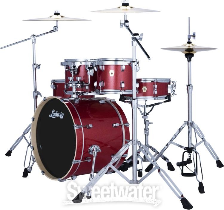 Ludwig Evolution 5-piece Complete Drum Set - Crimson Sparkle