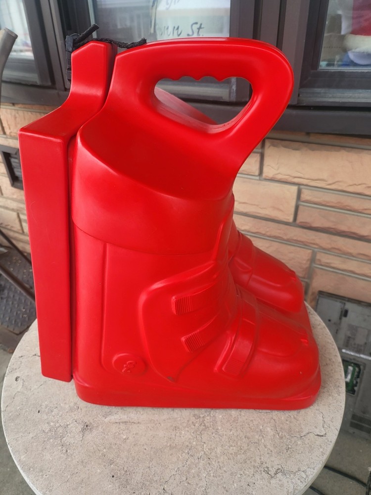 Vintage Red Ski Boot Suitcase Storage Travel Retro 😃😍😎