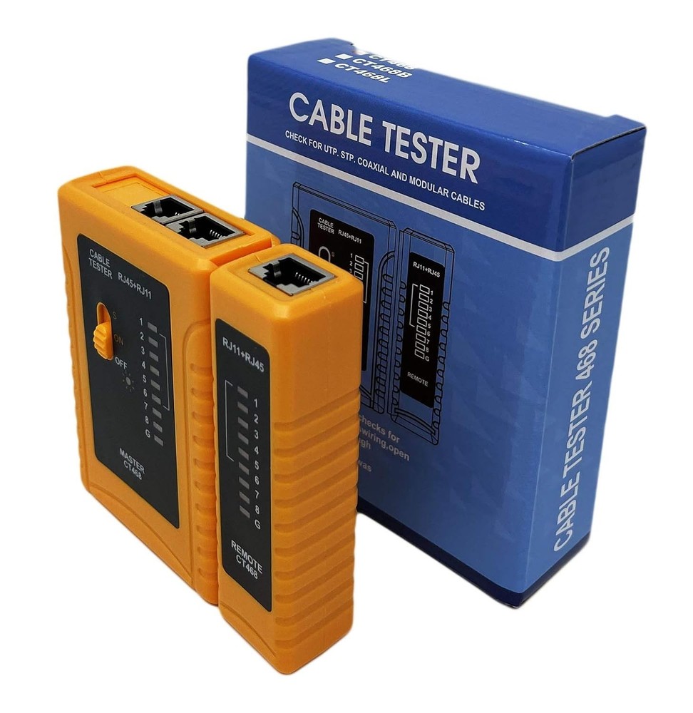 Professional Grade RJ45 Network Cable Tester with Automatic Functions and Remote
