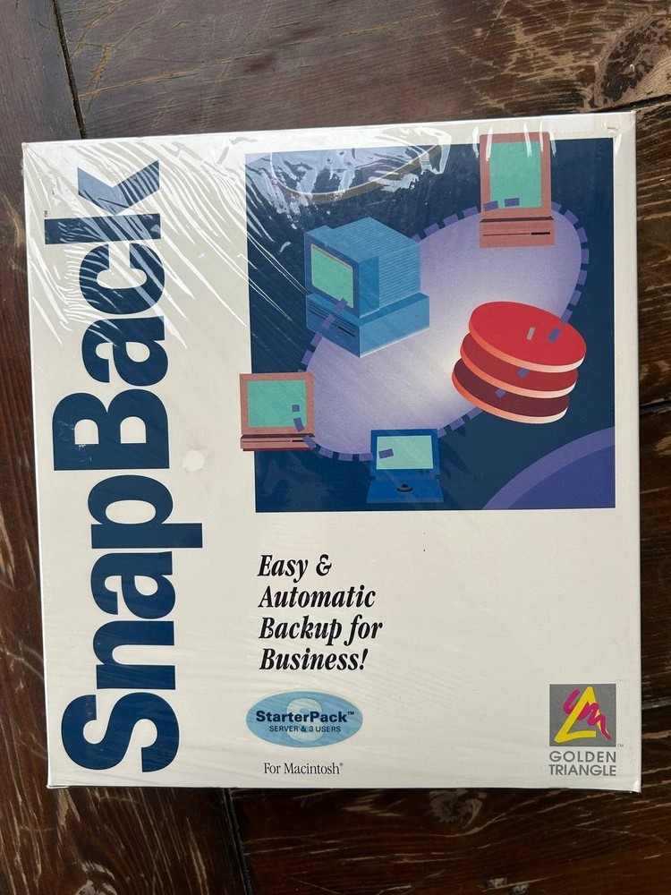 SnapBack strarter Pack. Server and 3 Users for Apple Macintosh. Vintage software