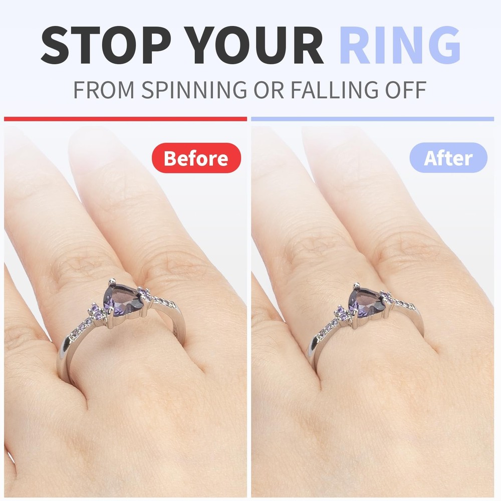 Ring Sizers for Loose Rings - 12 Pack Medium, 12 Size(2 Styles1-8mm）