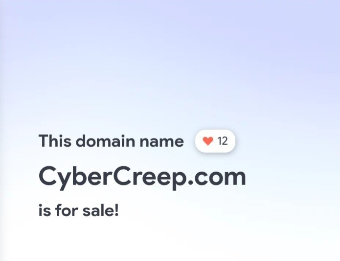 Premium Domain Name www.CyberCreep.com, | Please! Read description.