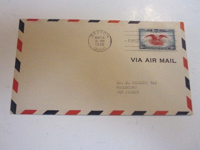 US COVER 1938 EAGLE HOLDING SHIELD FDC SCOTT C23 AIRMAIL ENVELOPE