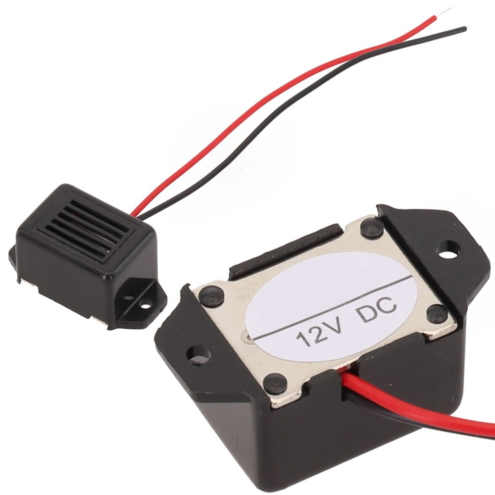 1*-Black Car Light Off Warner Control Buzzer Beeper 12 V Adapter Cable 75dB