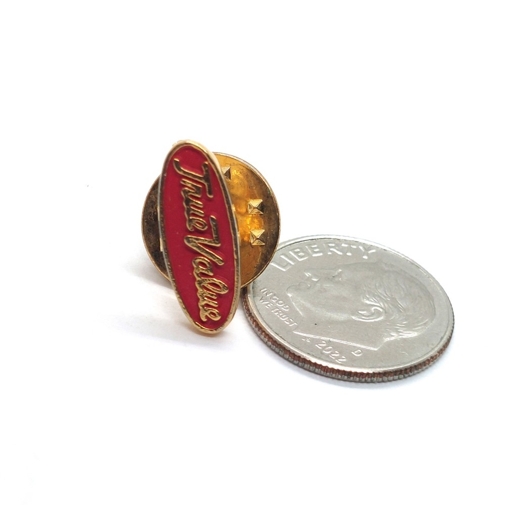 True Value Hardware Store Employee Service Merit Recognition Pin Vintage Red