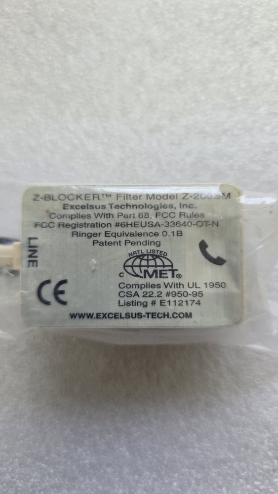 Z-Blocker Filter Model Z-200SM DSL Line Filter, Excelsus-Tech