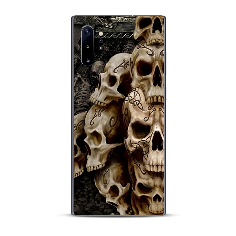 Skins Decal Wrap for Samsung Note 10 Plus Wicked Skulls Tattooed