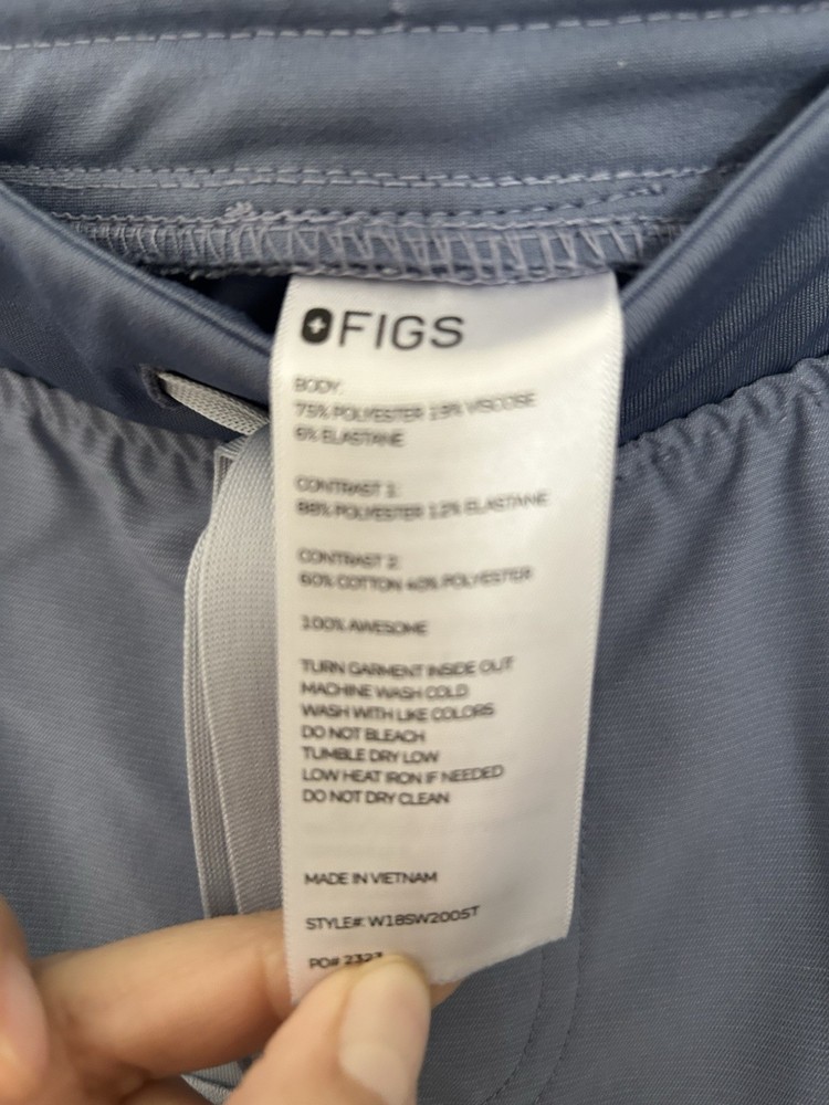 FIGS Technical Collection XL Gray Scrubs Set Unisex Solid Medical