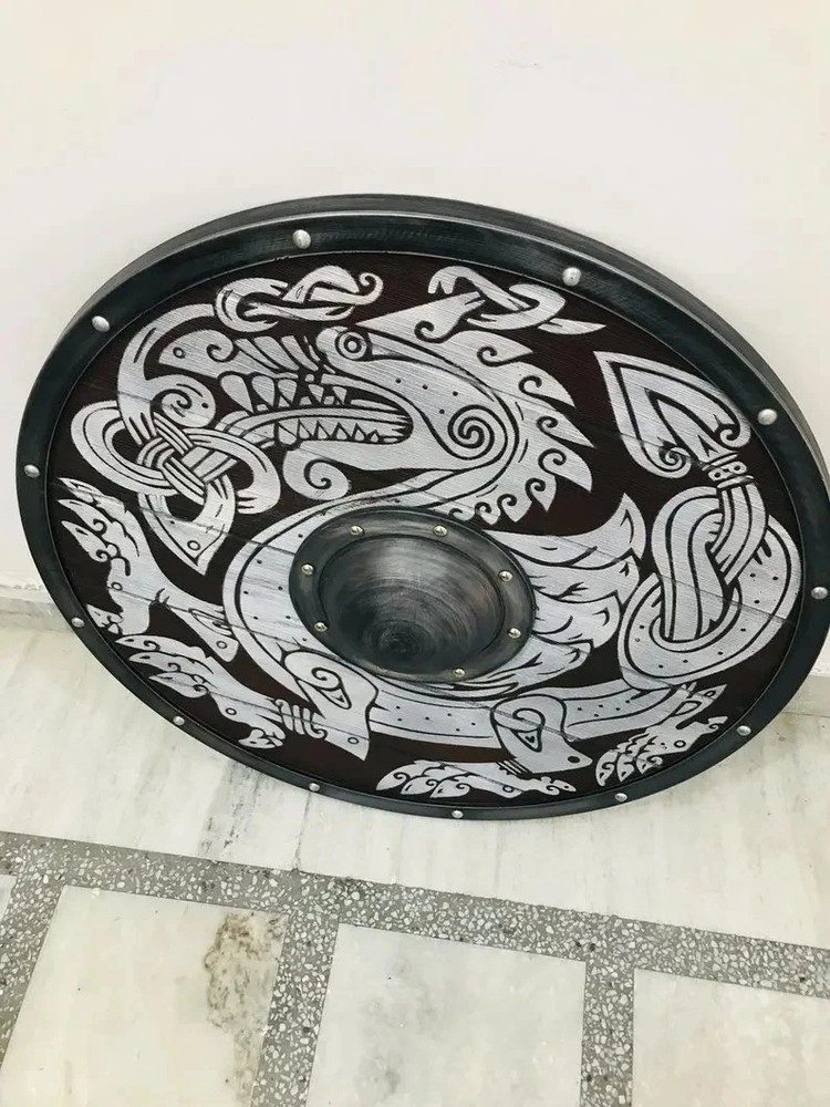 Medieval Warrior Wooden Shield
