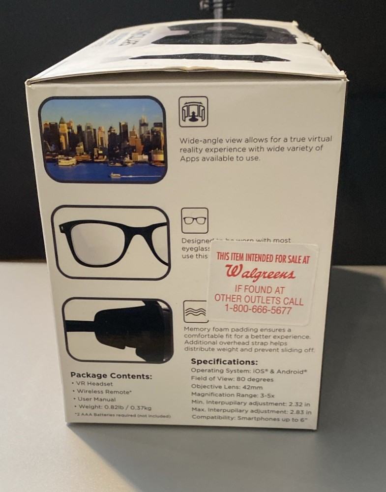 Hype Cynoculars Virtual Reality Headset/Remote for iPhone and Android Not Tested