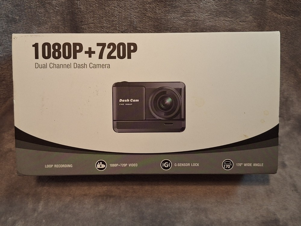 Dual Front & Back Channel Dash Camera - 1080P + 720P