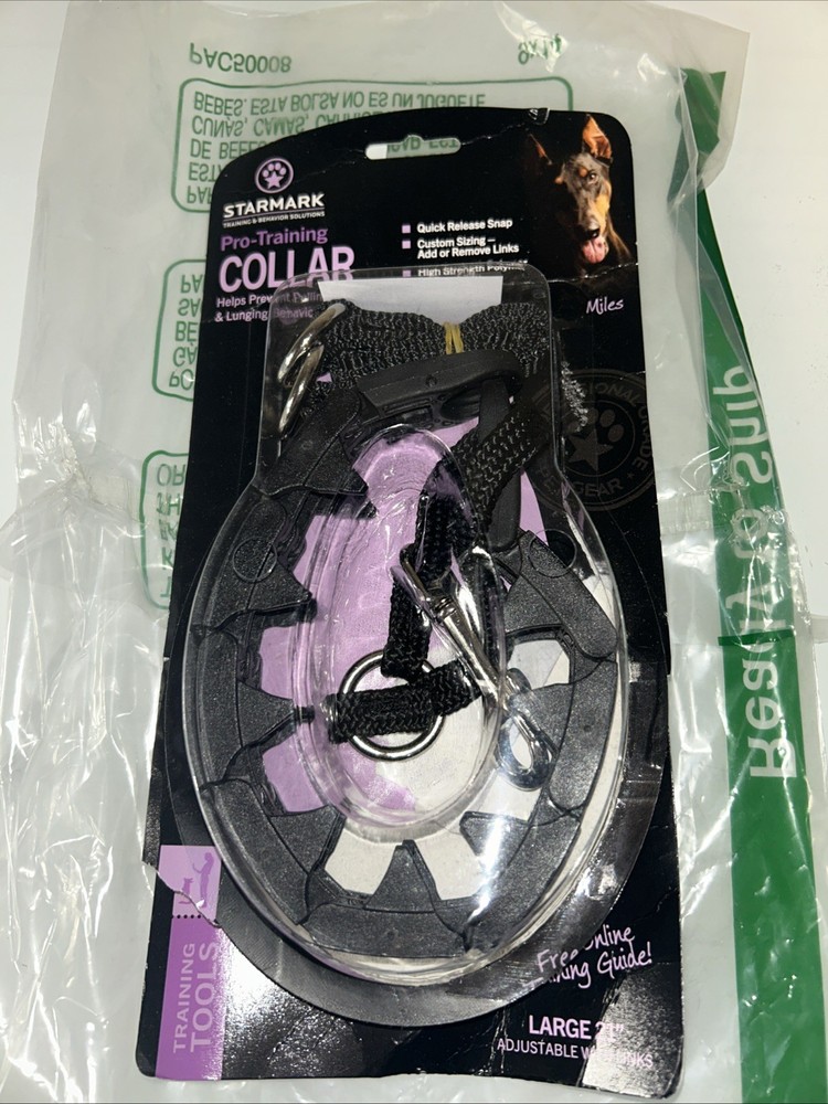 STARMARK Adjustable Pro Training Collar Large 21" Black.  Open Box. /1R