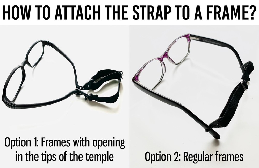 Kids Glasses Strap Eyeglasses Miraflex Holder Elastic String 4 Pack Black