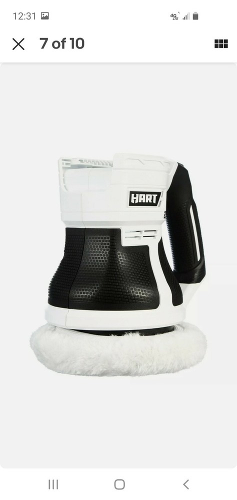 🔥Hart 6" Random Orbit Buffer Black and White TOOL ONLY (uses 20V Li-Ion HPBF33)