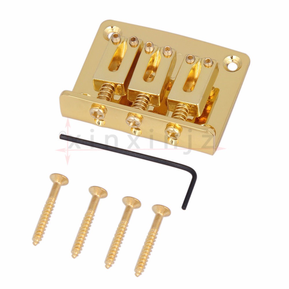 Adjustable Guitar Tailpiece Bridge for 3-String Cigar Box Guitar