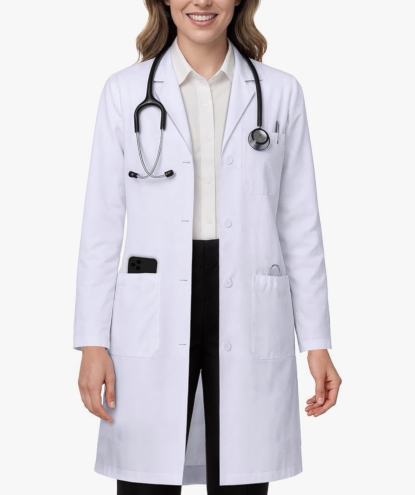 NY Threads Professional White Lab Coat for Women S
