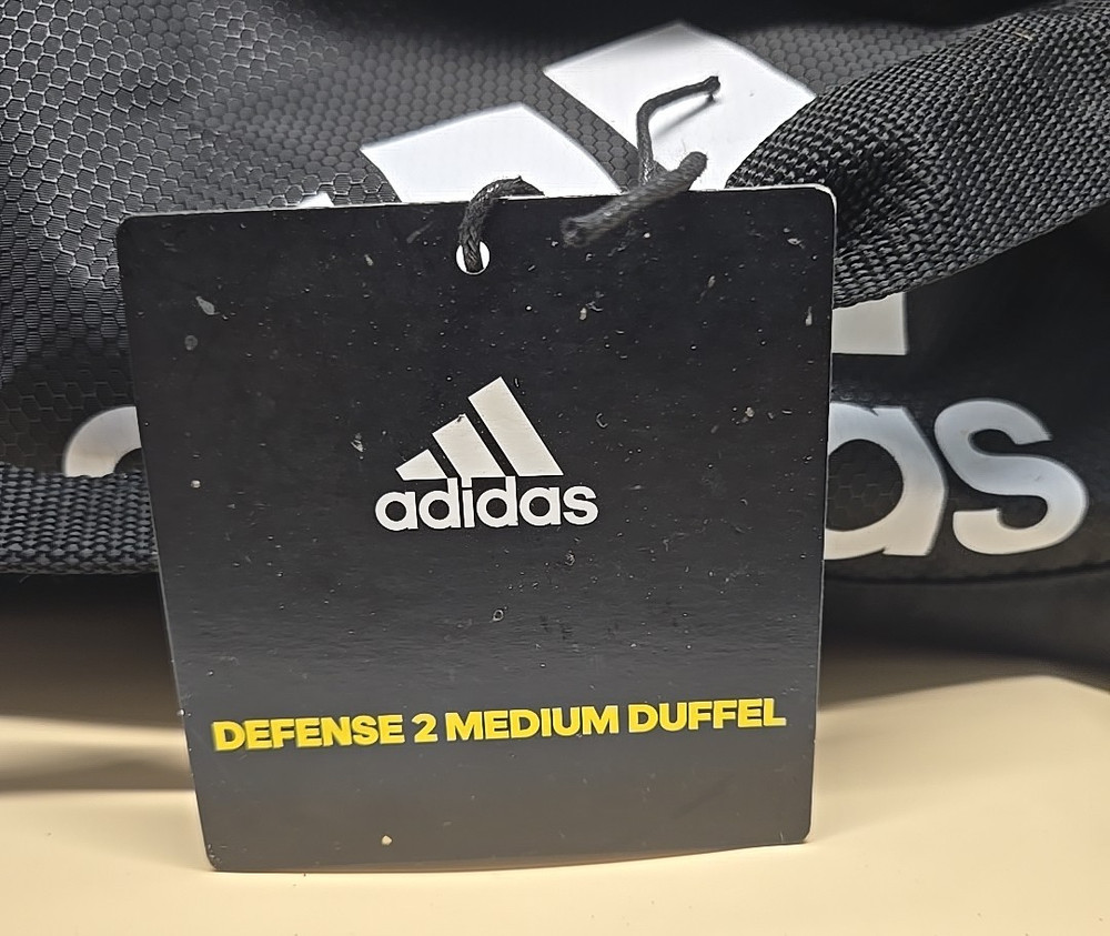 Adidas Defense 2 Medium Duffle Bag Black White shoulder Strap #5154877