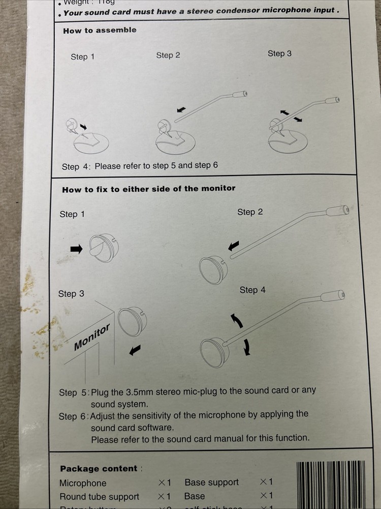 Vintage Multimedia Microphone System MP-008 NIP