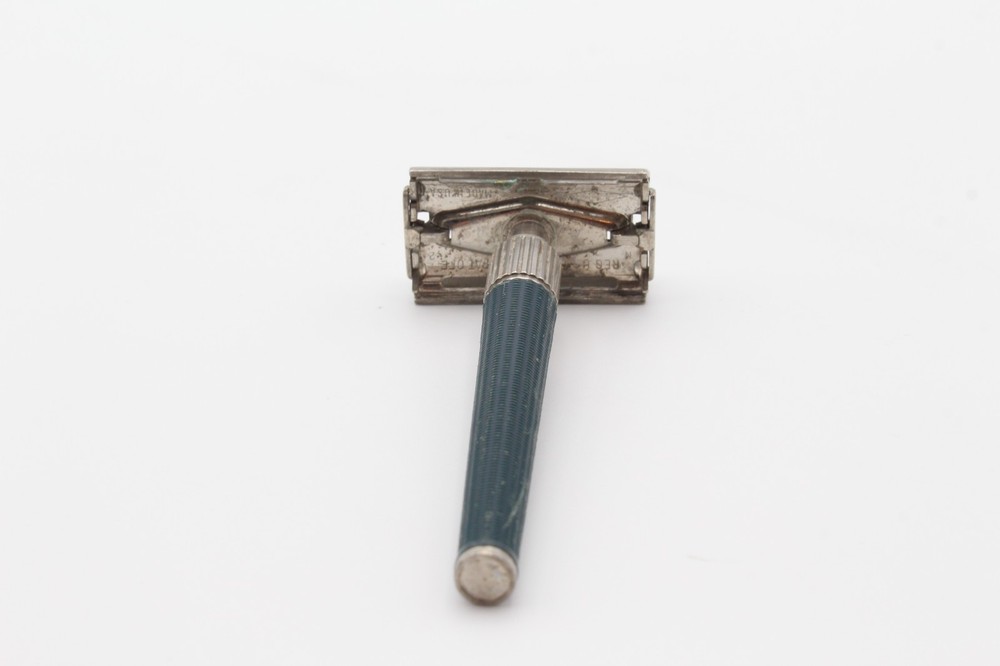 Vintage Gillette Razor Blue Handle