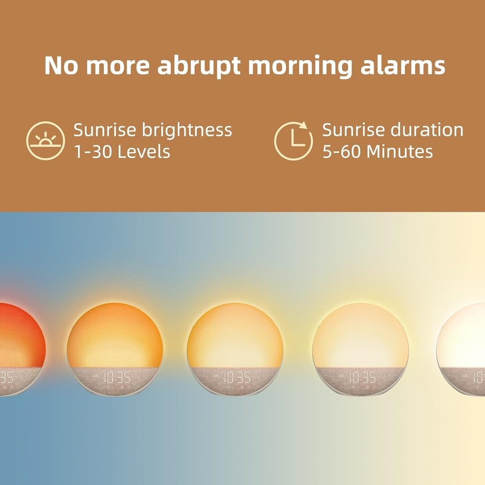 White Noise Machine with Bluetooth Speaker - Sunrise Light