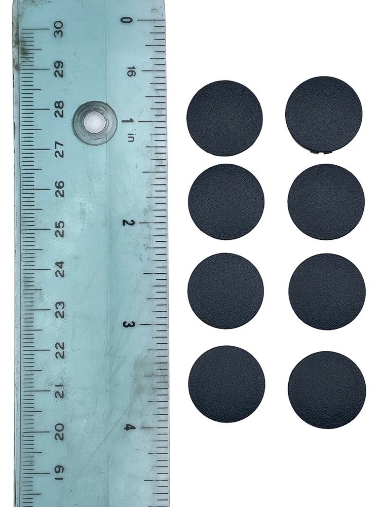11/16" Hole Nylon Locking Panel Plugs Black/White Dome Cover 13/16" Top Width