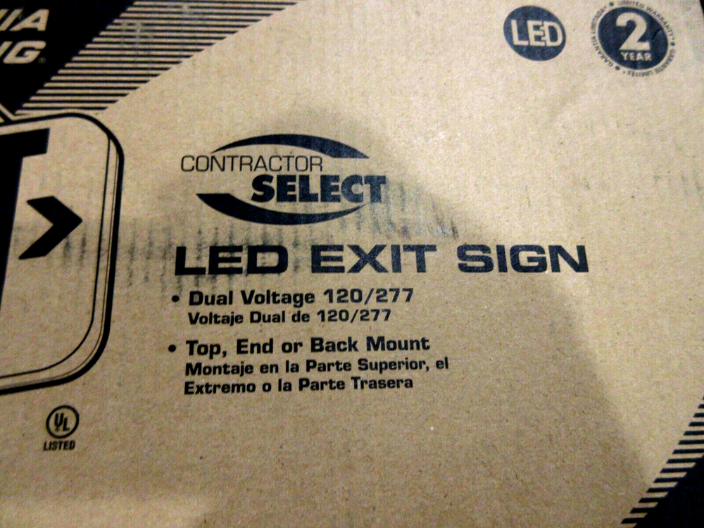 Lithonia LED Exit Sign EXR LED ELM6 NIB