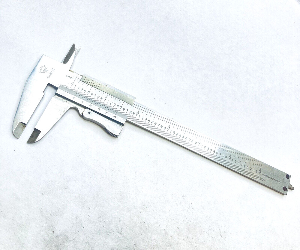 Zeus 6" Vernier Caliper - Hardened - Stainless - Germany