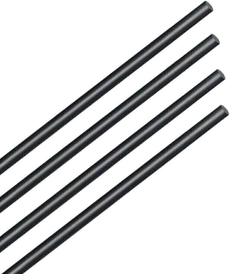 StewMac ABS Plastic Side Dot Material, Black, 1/16" Diameter - 4 Pack