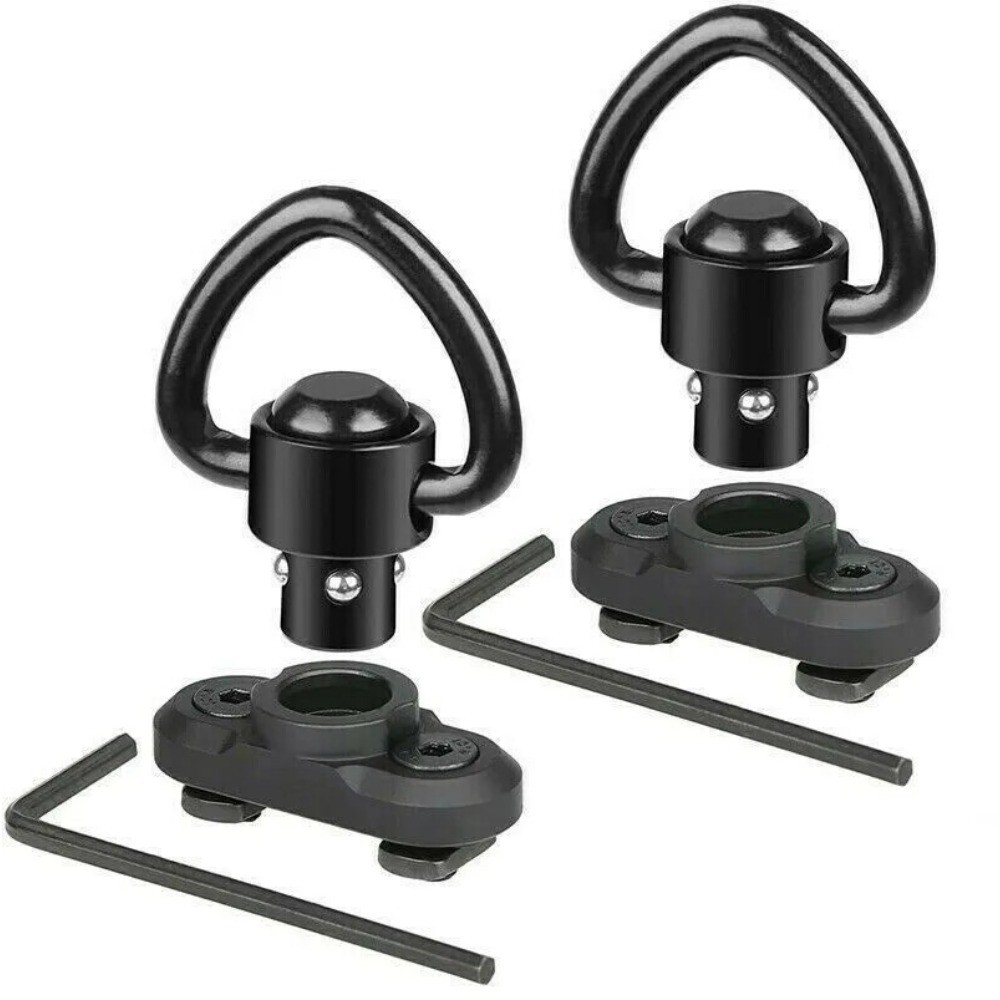 2X MLOK Triangle QD Sling Mount Push Button Quick Release Sling Swivel Adaptor