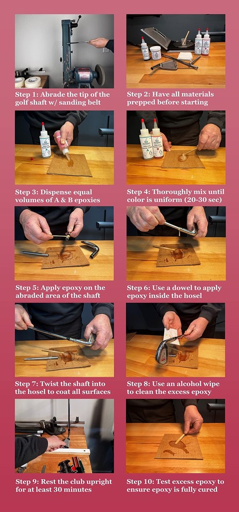 Brampton PRO-FIX Quick Cure Golf Epoxy - 30 Minute Golf Club Repair - Golf E...