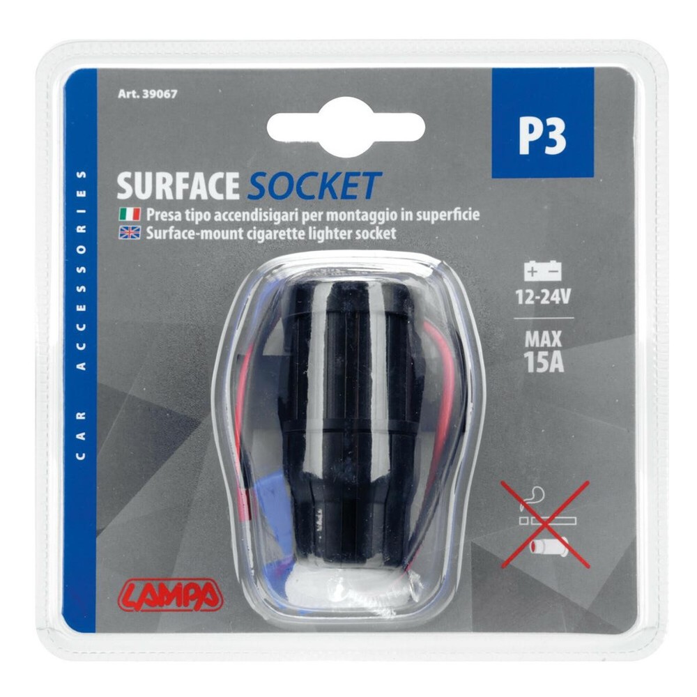 12/24V Surface Mount Lamp Outlet