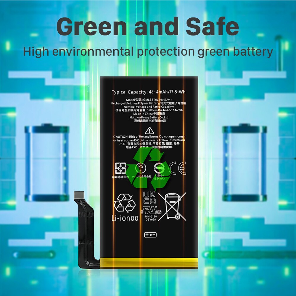For Google Pixel 6 GMSB3 4614mAh Replacement Li-ion Battery + Tools