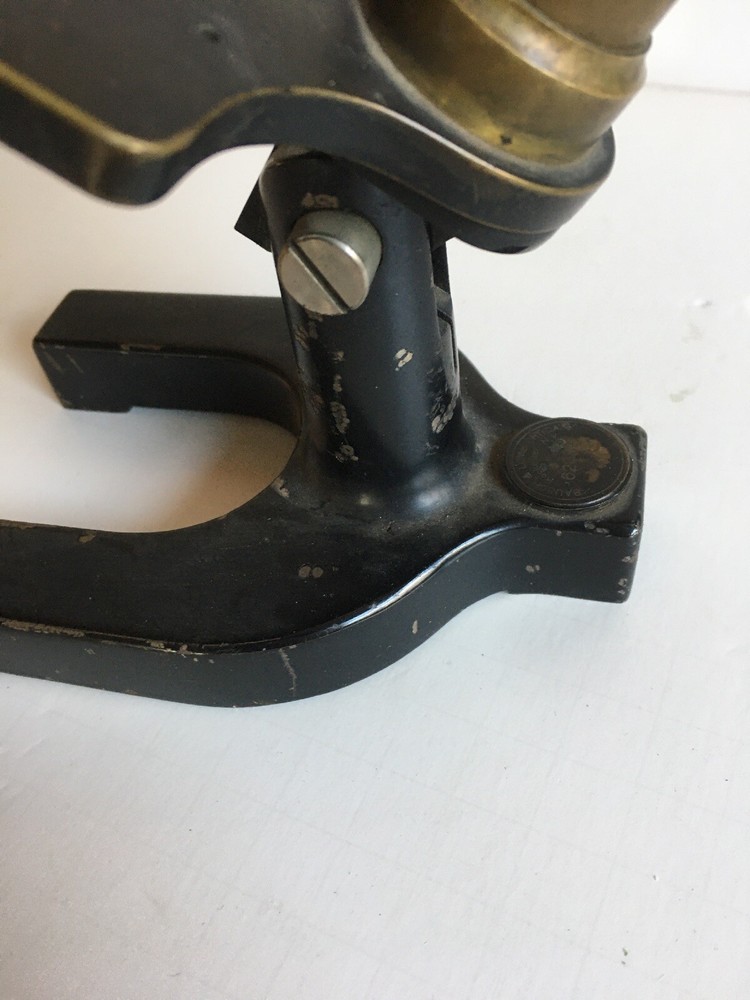 Vintage Bausch and Lomb microscope brass base - 62381