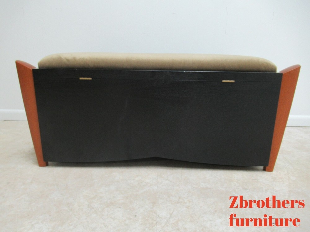 Custom Designer Post modern Teak Trunk Blanket Chest Bench Coffee table