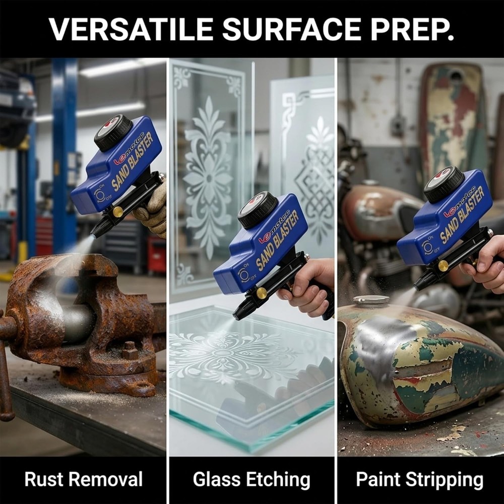 Lightweight Sand Blaster Gun with Easy-Pull Trigger - Perfect for Detailed Work