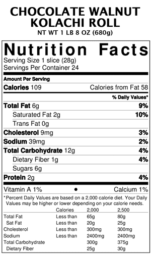 Chocolate Walnut Kolachi Roll