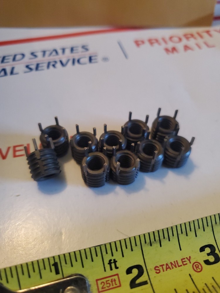 (10) Thread Locking Inserts 5/16-18 Internal Thread, 1/2-13 External Thread, S3